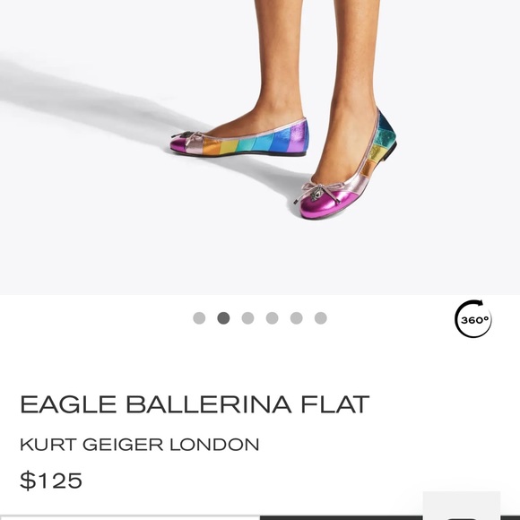 Kurt Geiger Ballerina Flats size 10/EUR 41 BUT fits like a 9/9.5 - Picture 2 of 8